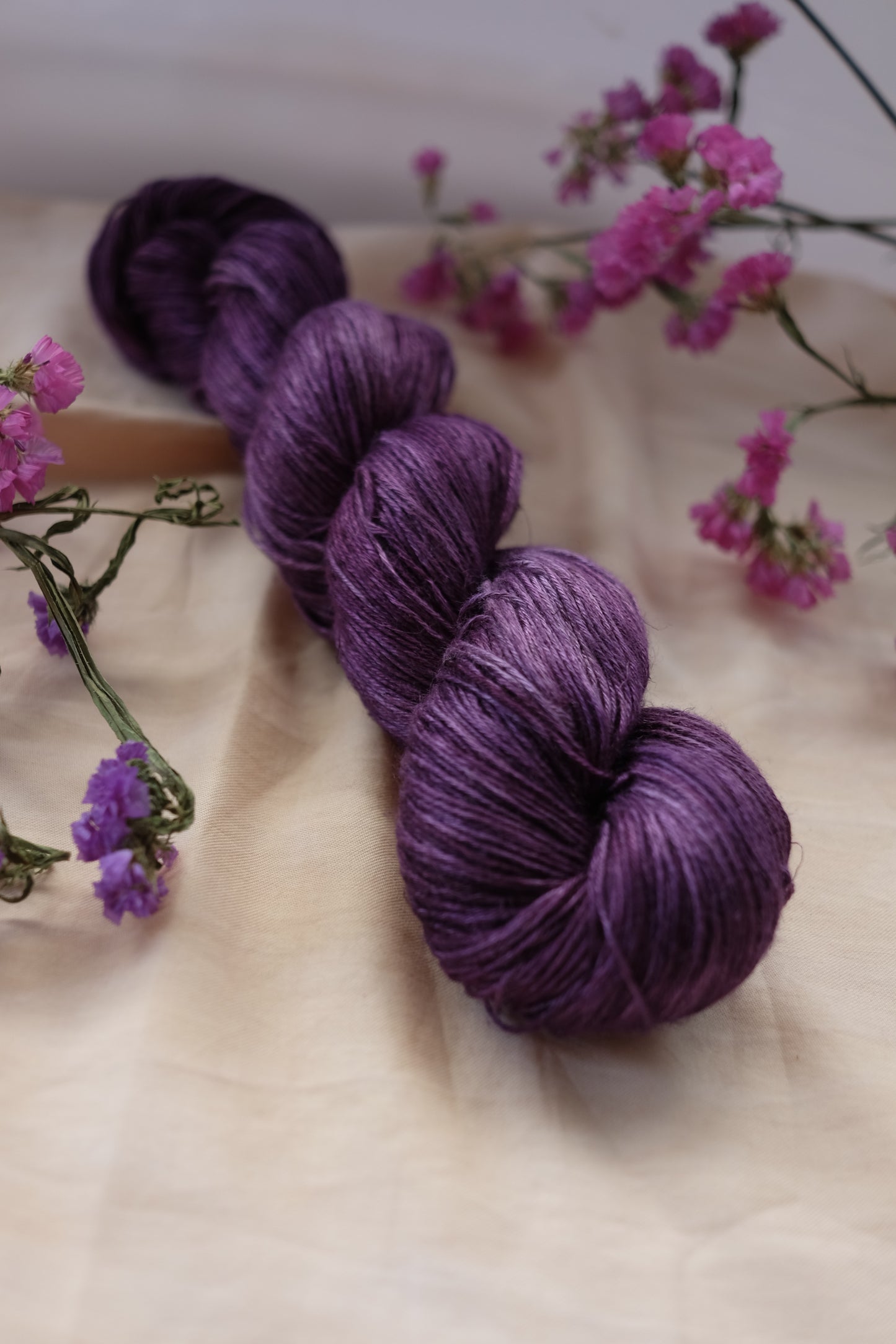 Violet - Bamboo/ Linen Yarn - Fingering Weight!