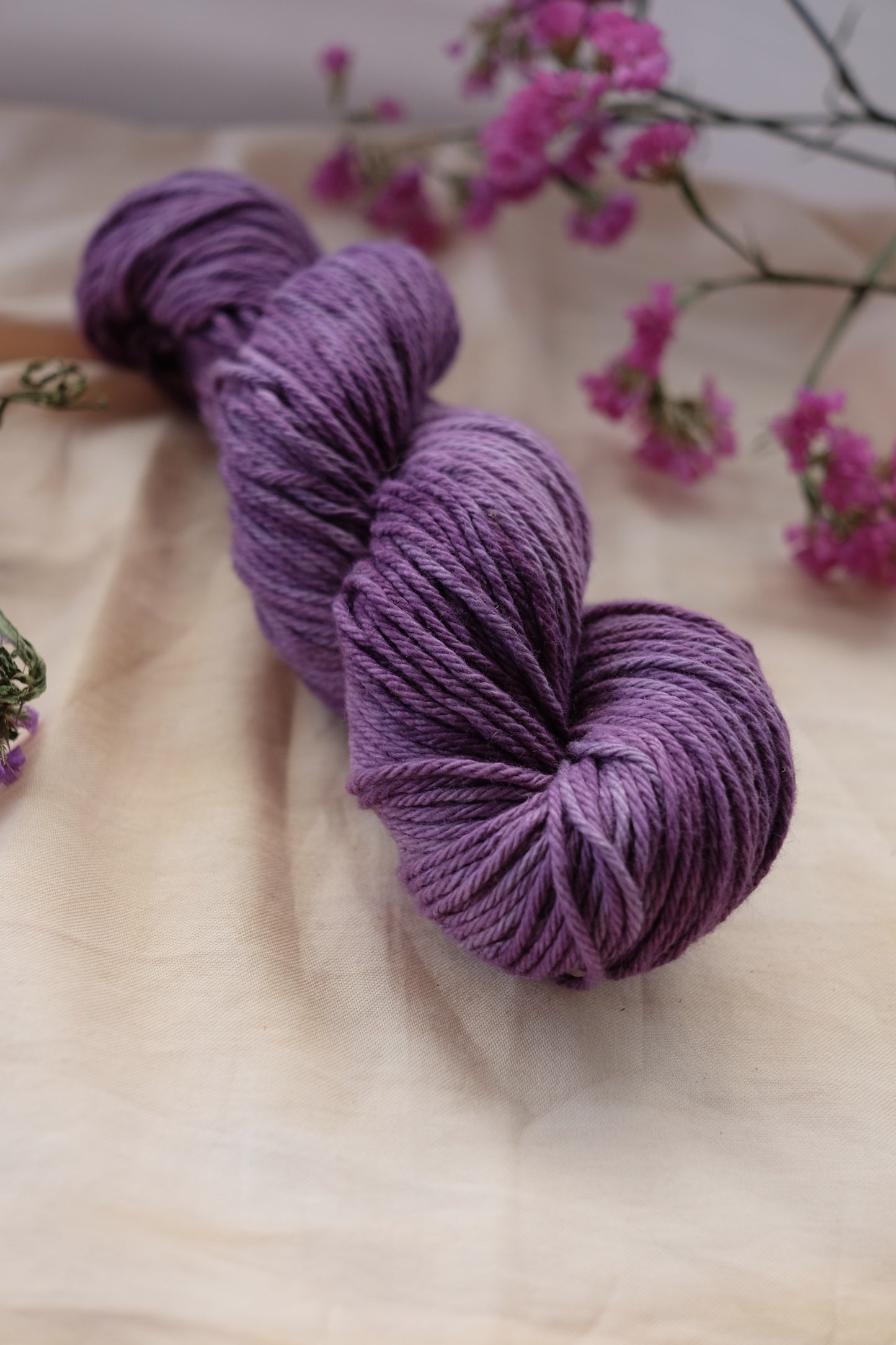 Violet - Organic Cotton - Aran Weight!