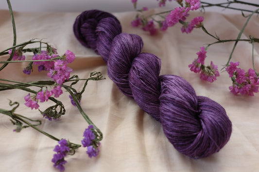 Violet - Bamboo/ Linen Yarn - Fingering Weight!