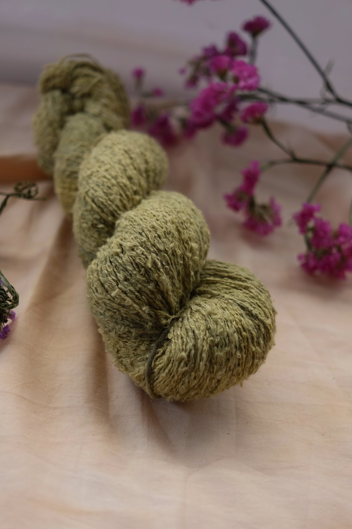 Fern - Plant Dyed Vegan Boucle!