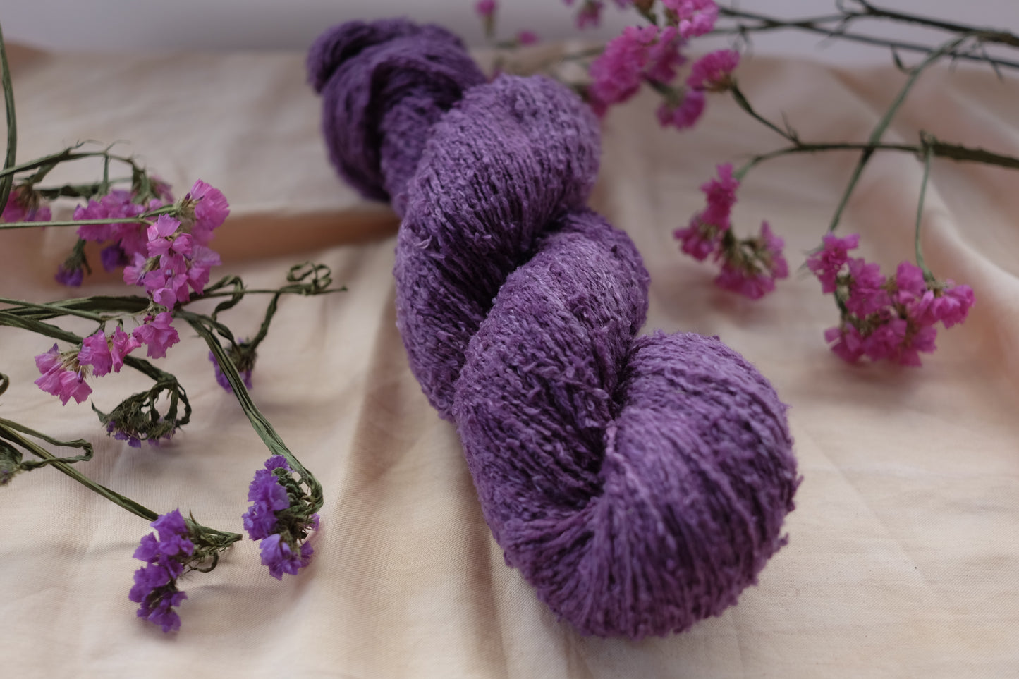 Violet - Plant Dyed Vegan Boucle!