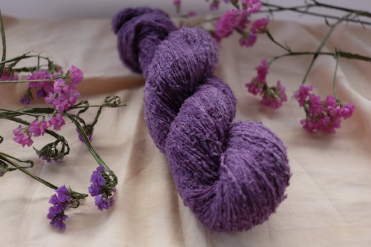 Violet - Plant Dyed Vegan Boucle!