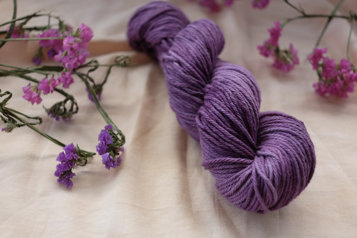 Violet - Organic Cotton  - Aran Weight!