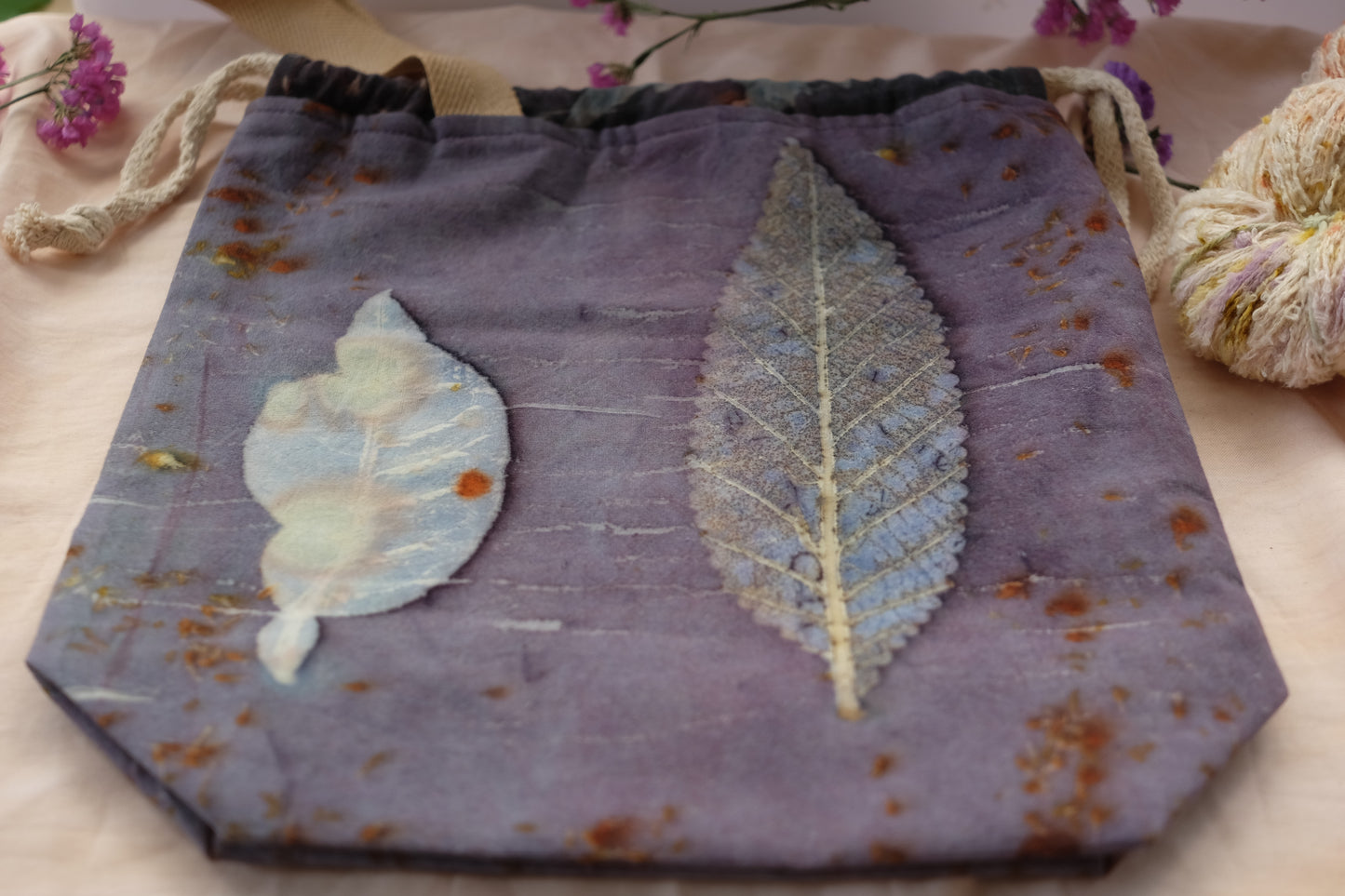 Leaf Galore - Large Eco Printed Project Bag!