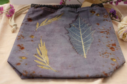 Leaf Galore - Large Eco Printed Project Bag!