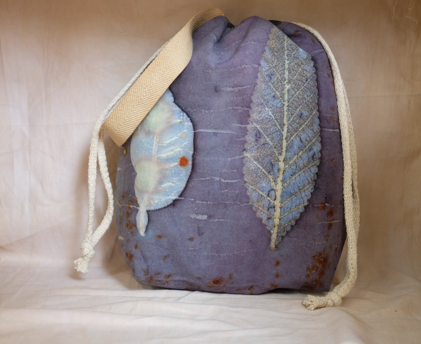 Leaf Galore - Large Eco Printed Project Bag!