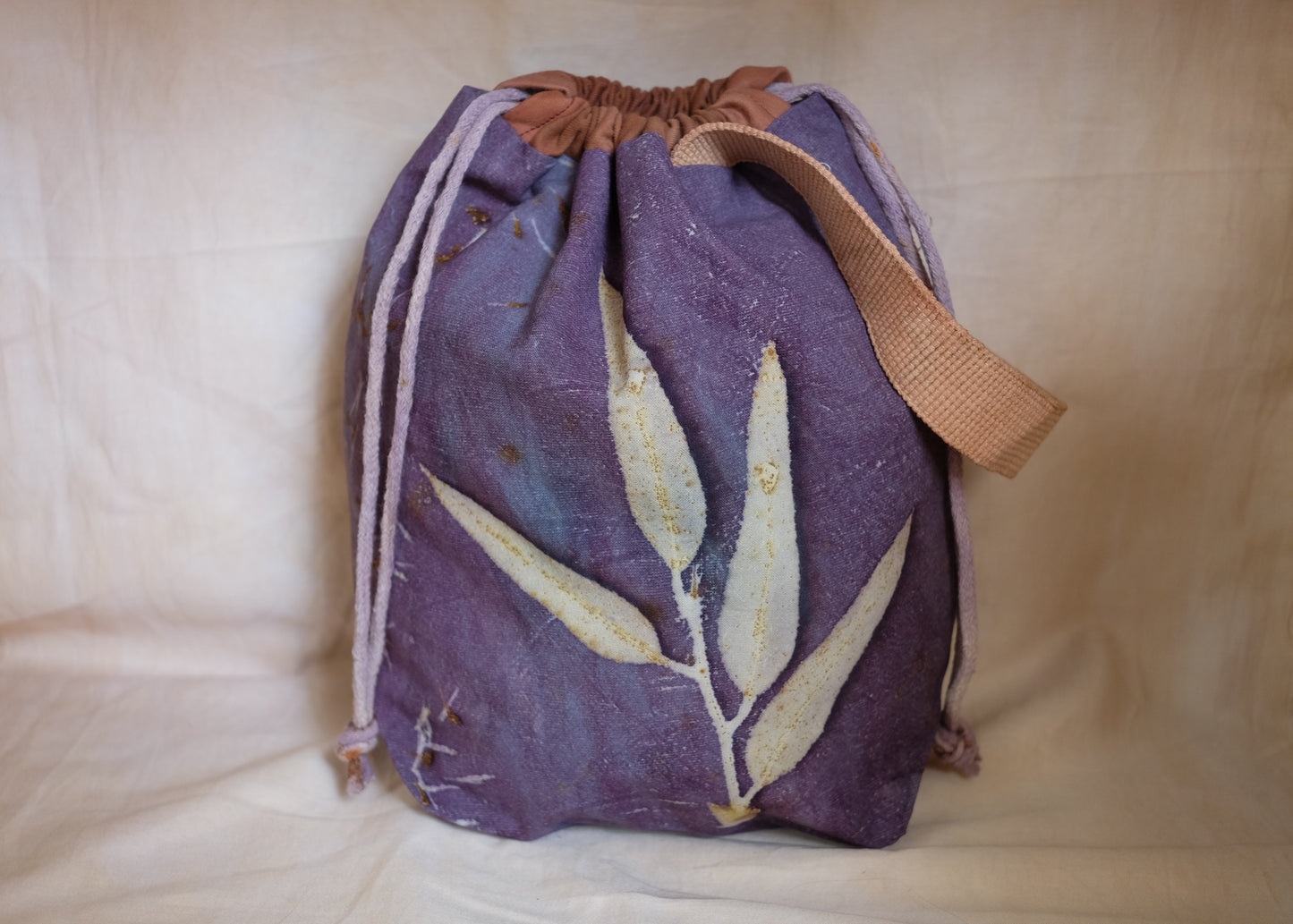 Purple Mist - Medium Eco Printed Project Bag!