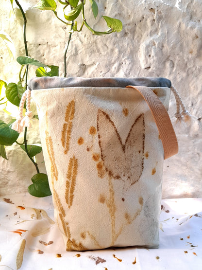 Large Eco Printed Project Bag!