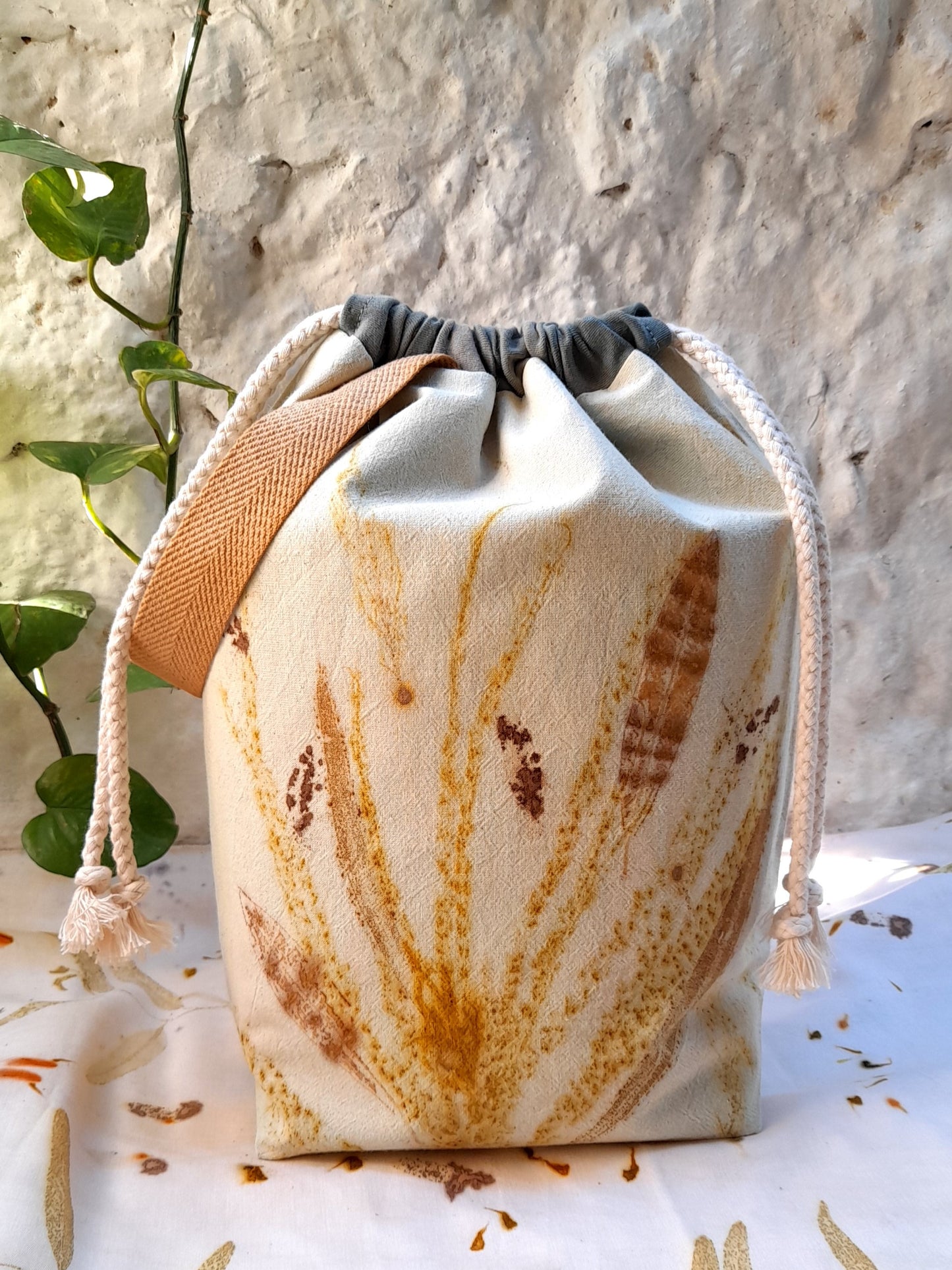 Large Eco Printed Project Bag!