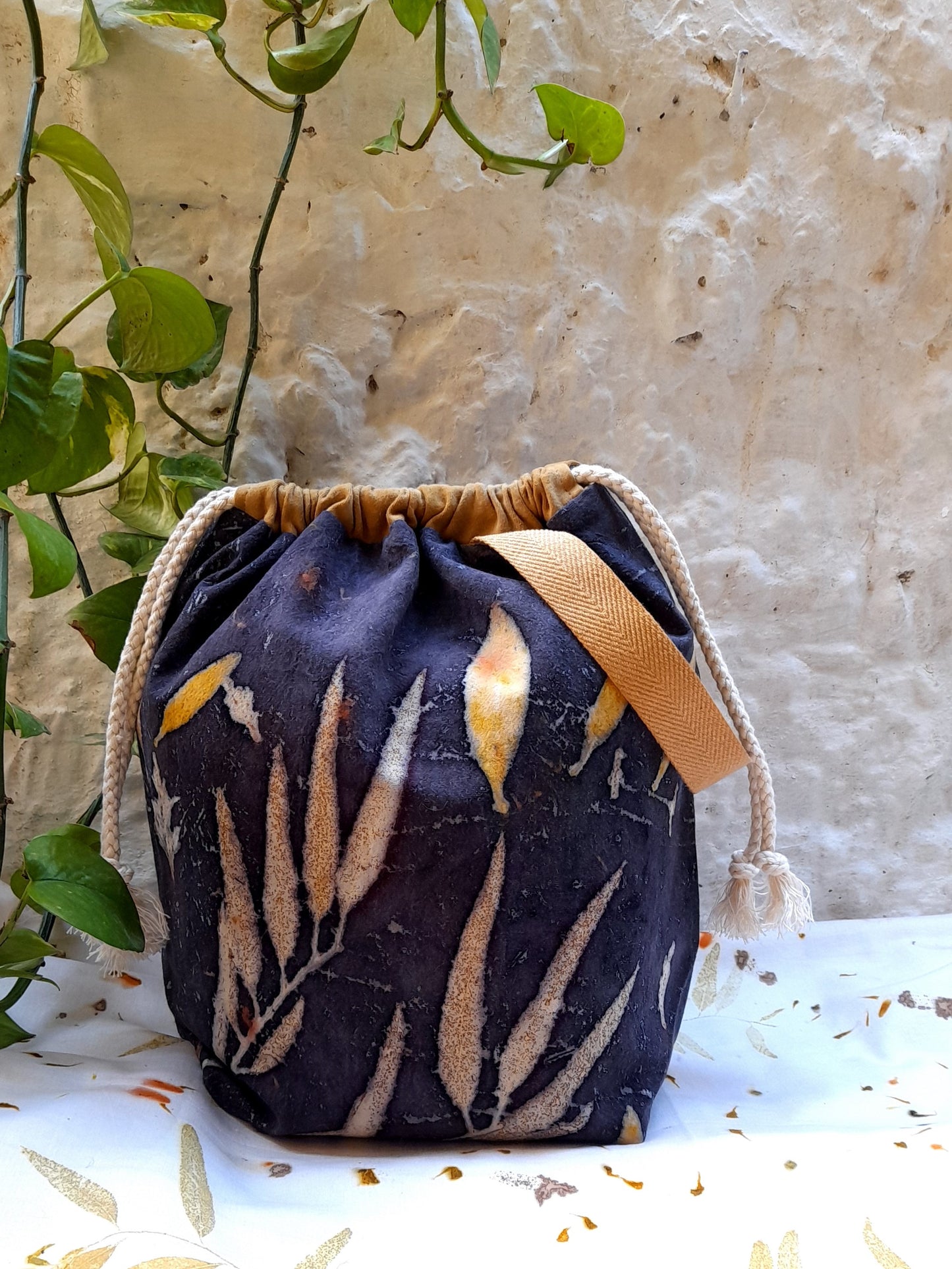 Large+  Eco Printed Project Bag!
