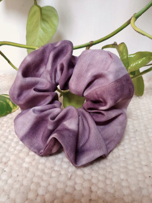 plant dyed scrunche , purple