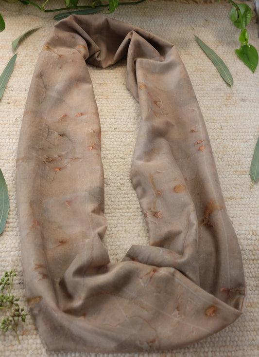 ecoprinted infinity scarf