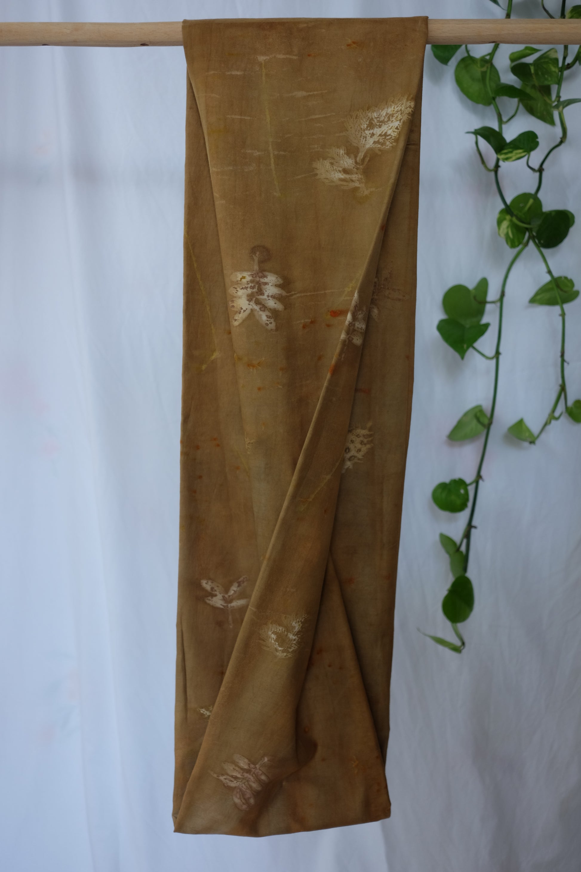 ecoprinted infinity scarf