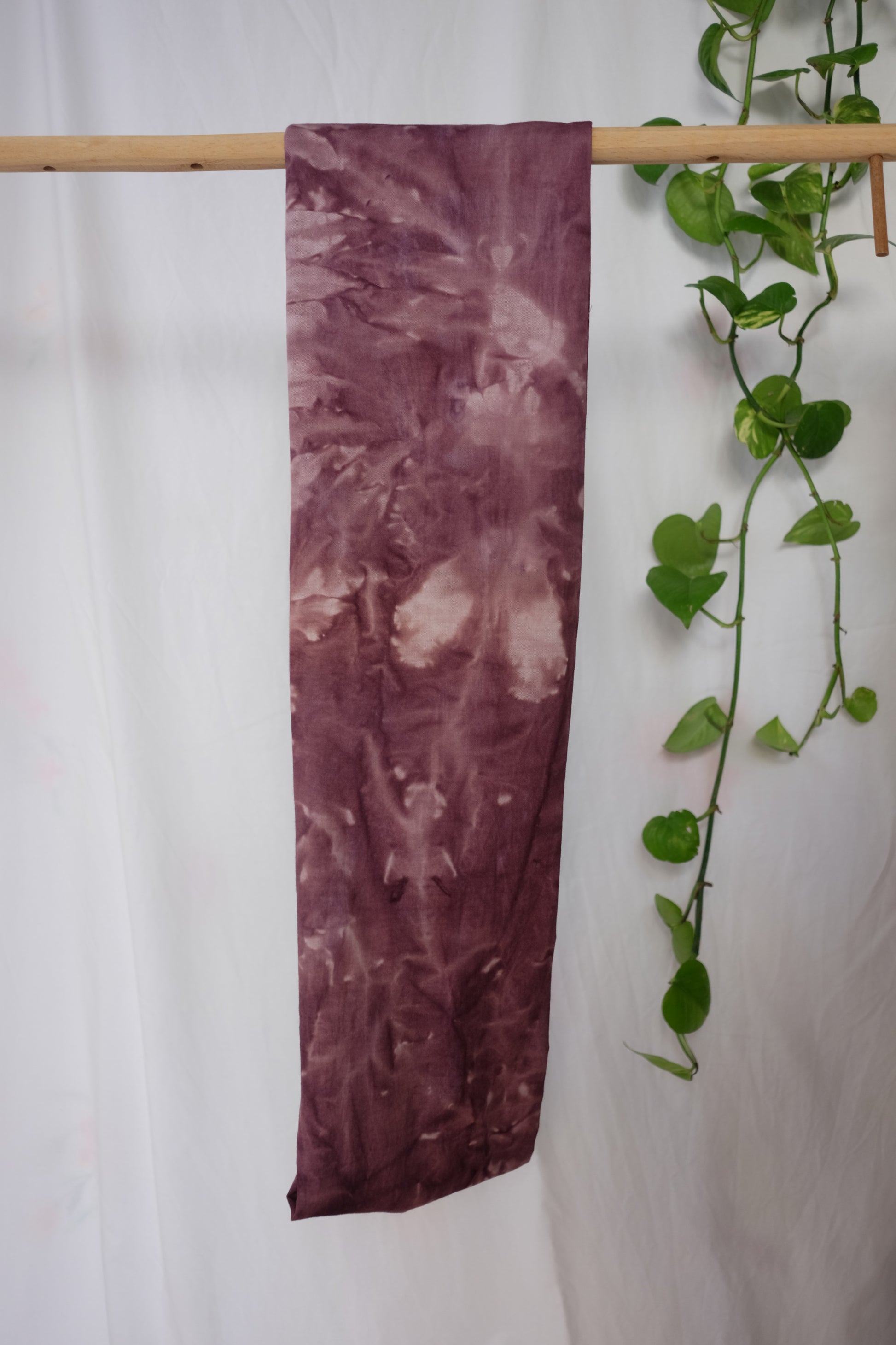 scarf dyed with logwood