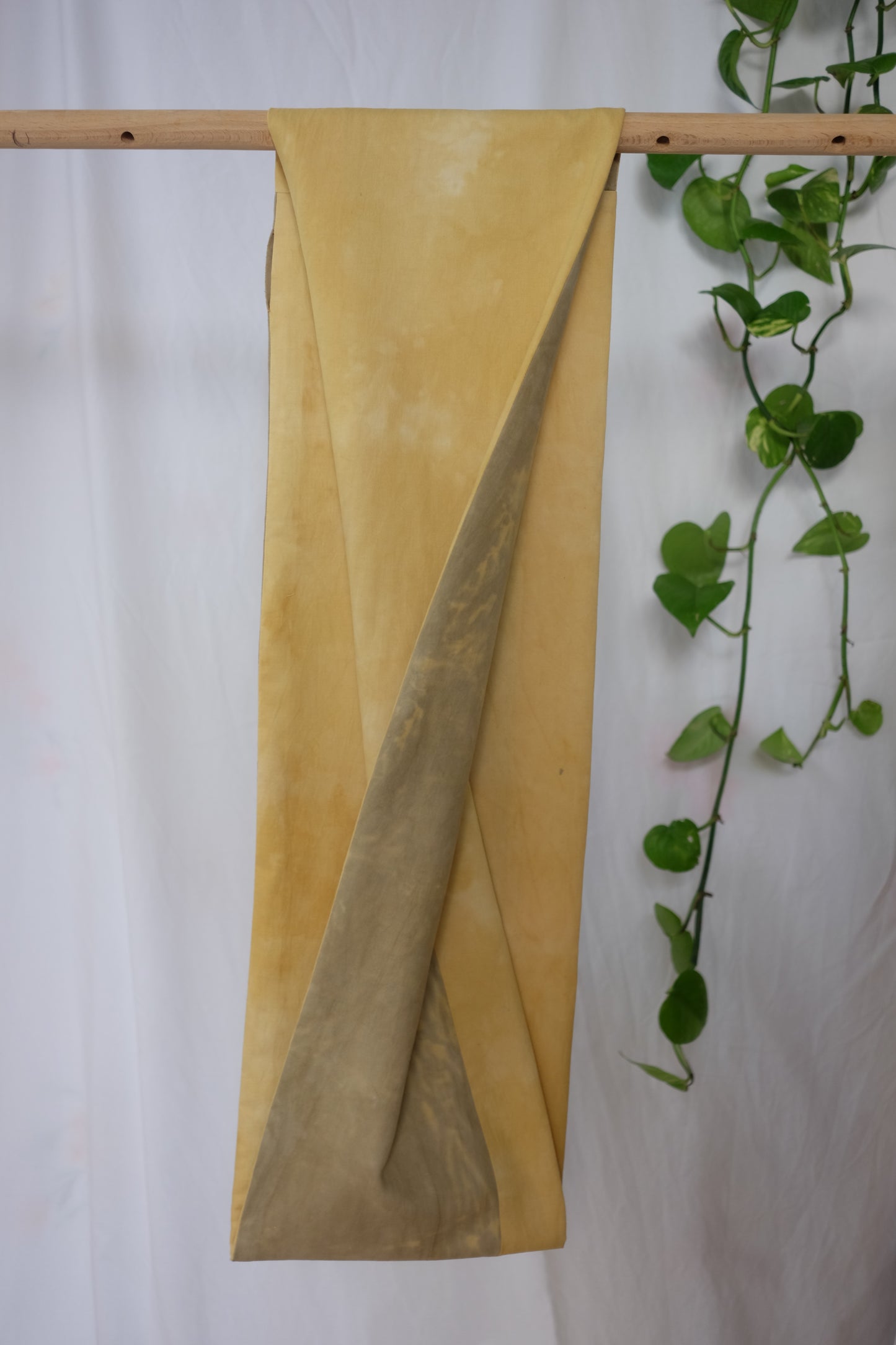 scarf dyed with pomegranate skins