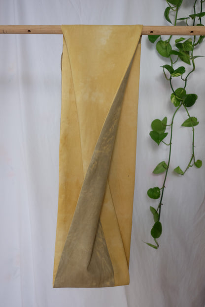 scarf dyed with pomegranate skins