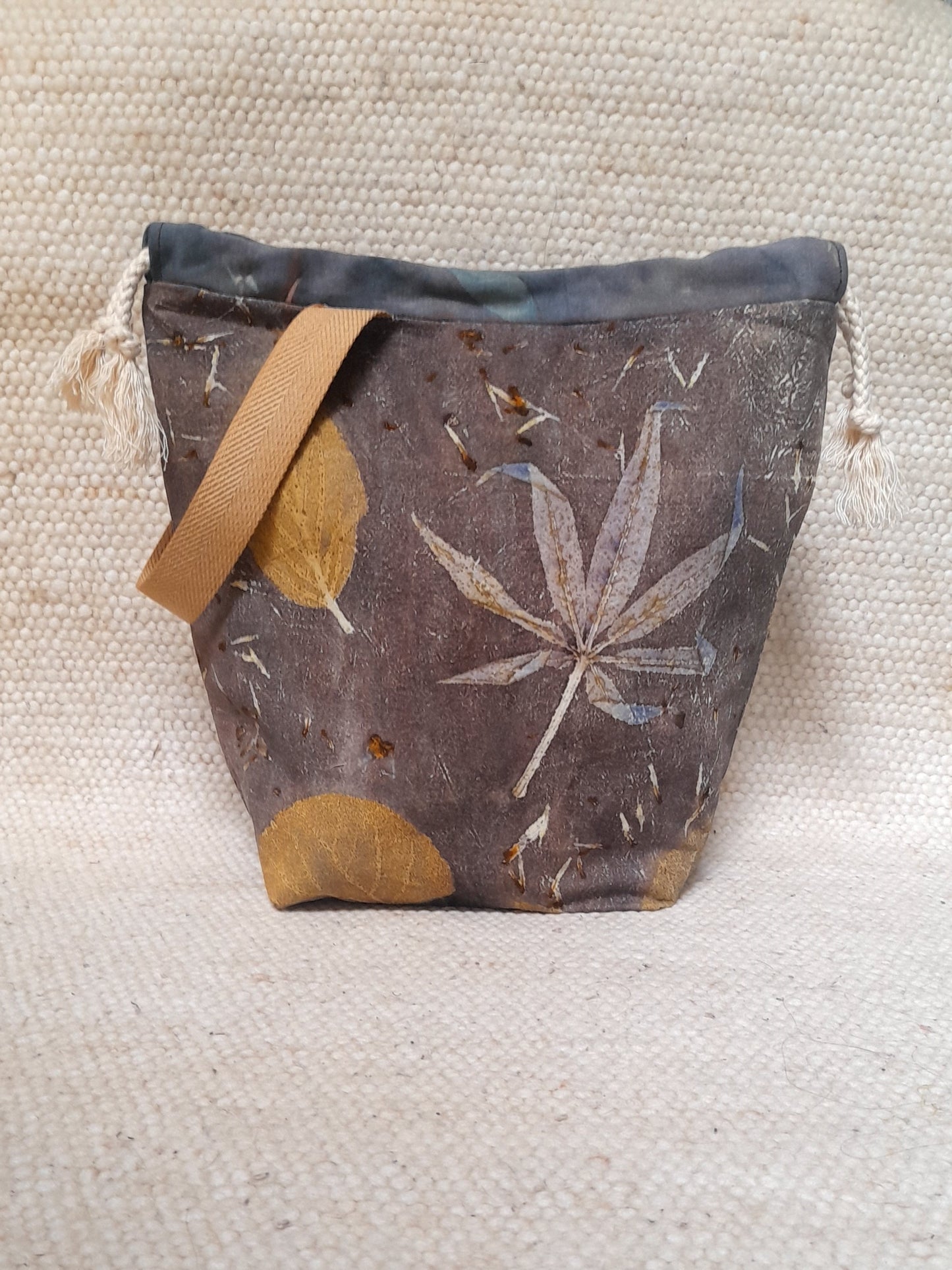 Judas Tree in Midnight -  Large Eco Printed Project Bag!