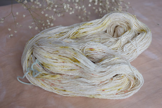 botanically dyed vegan yarn jasmine