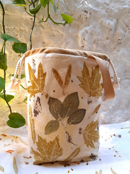 Large Eco Printed Project Bag!