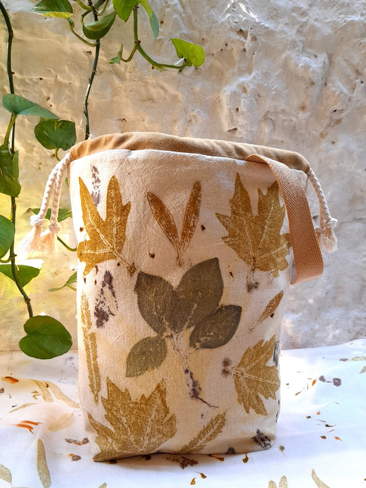 Large Eco Printed Project Bag!