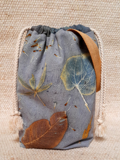 Grenville in Blue - Medium Eco Printed Project Bag!