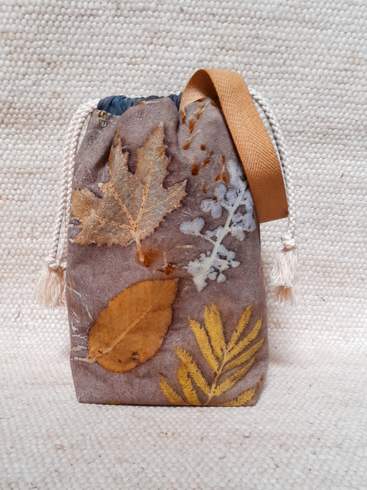 Platanus in Grey - Medium Eco Printed Project Bag!