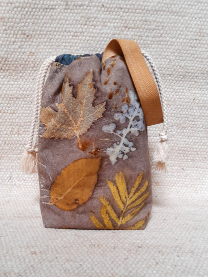 Platanus in Grey - Medium Eco Printed Project Bag!