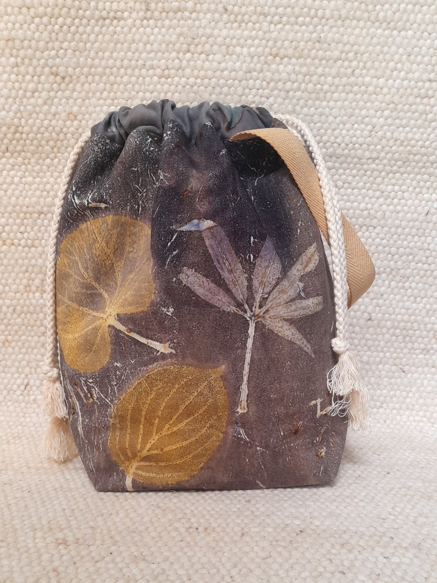 Judas Tree in Midnight -  Large Eco Printed Project Bag!