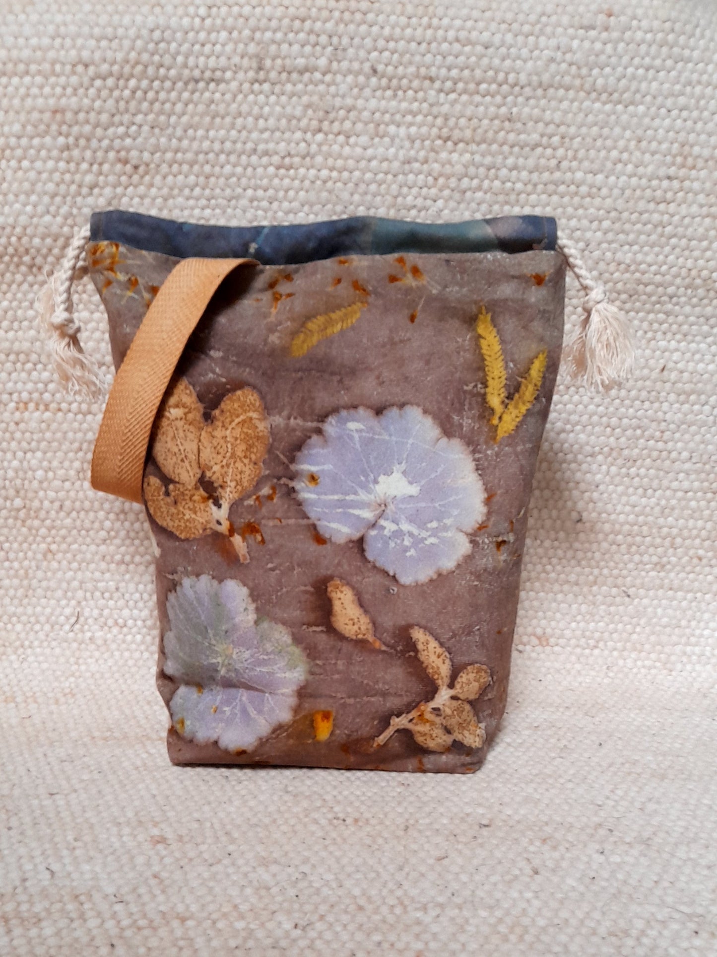 Platanus in Grey - Medium Eco Printed Project Bag!