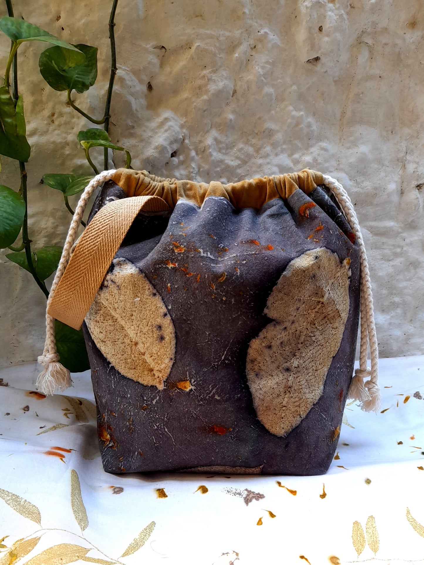 Large Eco Printed Project Bag!