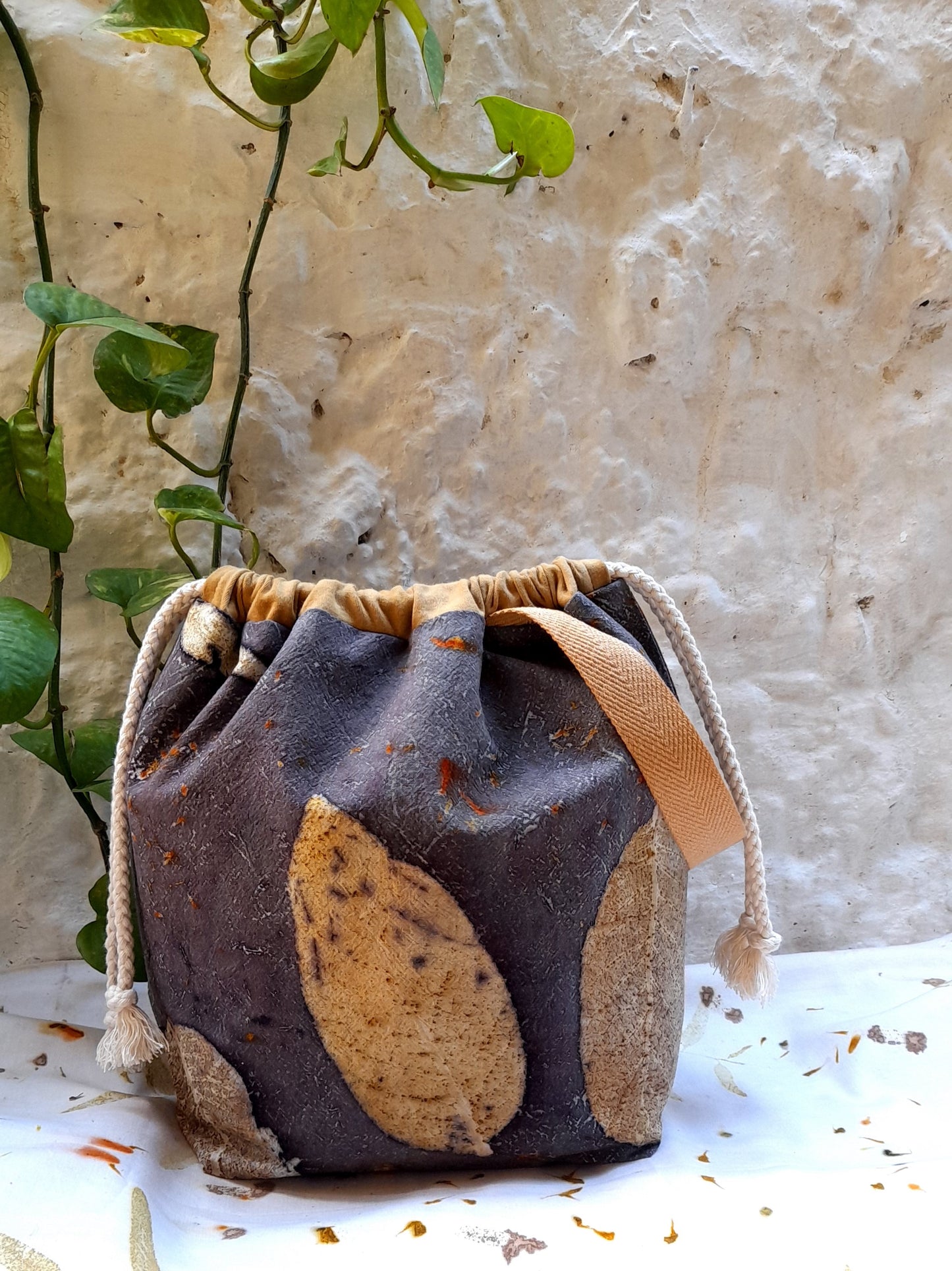 Large Eco Printed Project Bag!