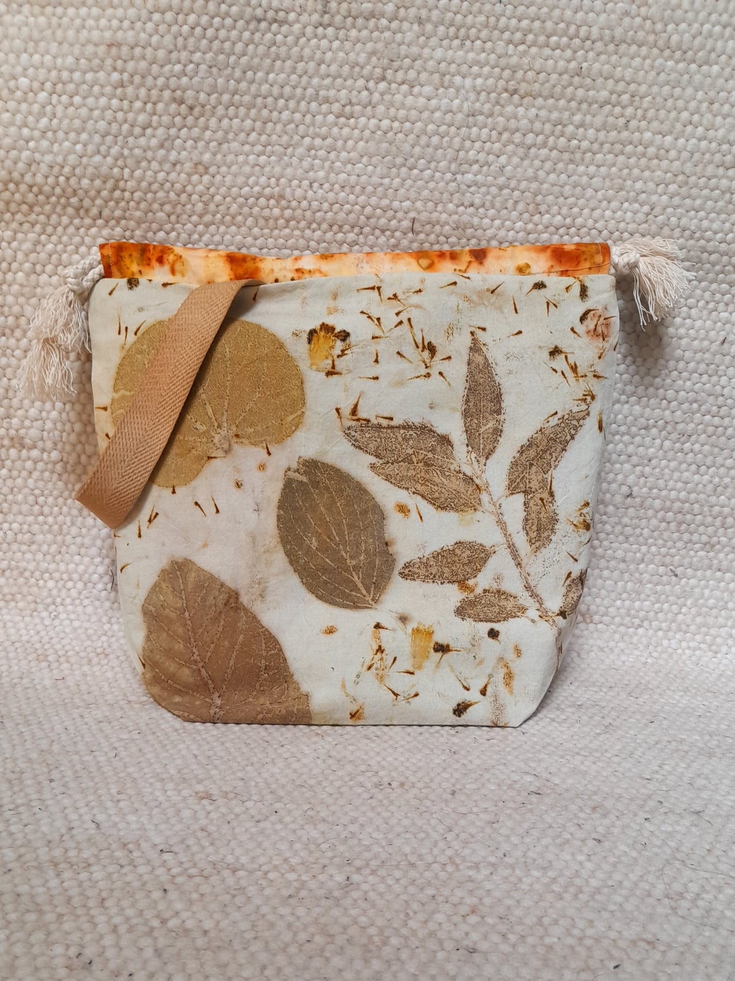 Grenvillea in White -  Large Eco Printed Project Bag!