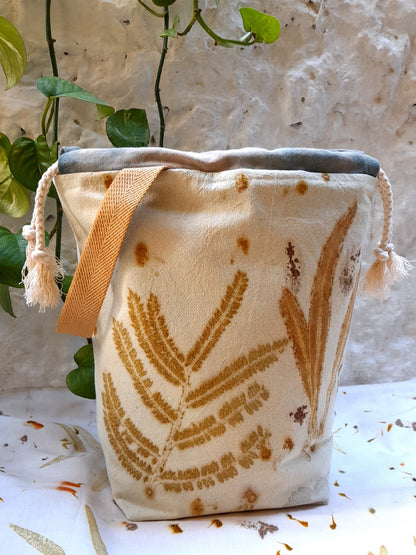 Large Eco Printed Project Bag!