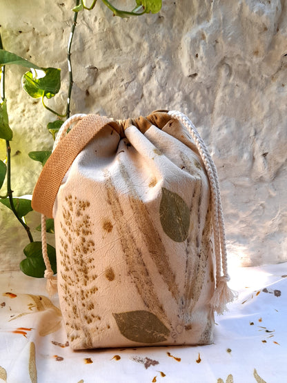 Large Eco Printed Project Bag!
