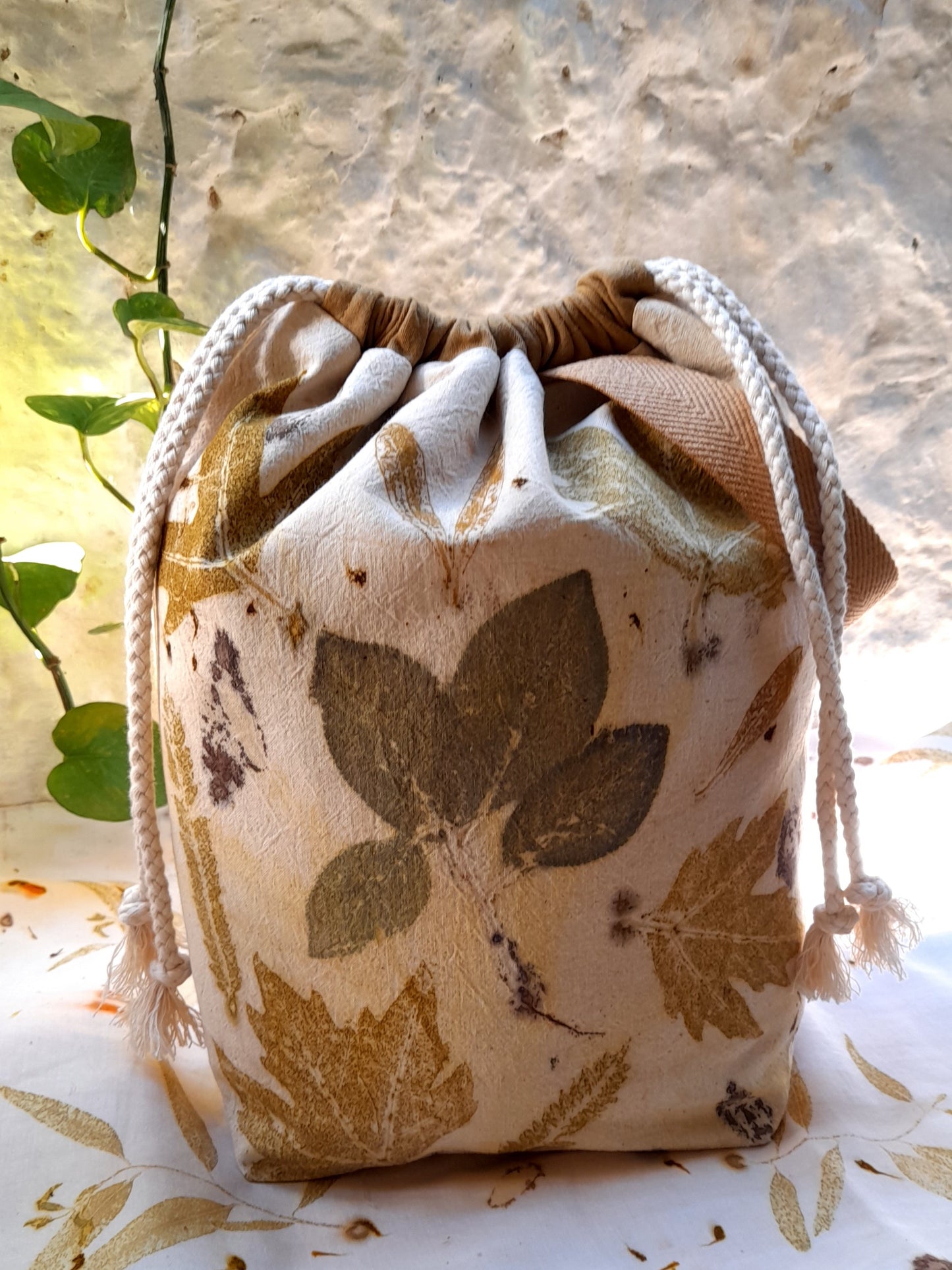 Large Eco Printed Project Bag!