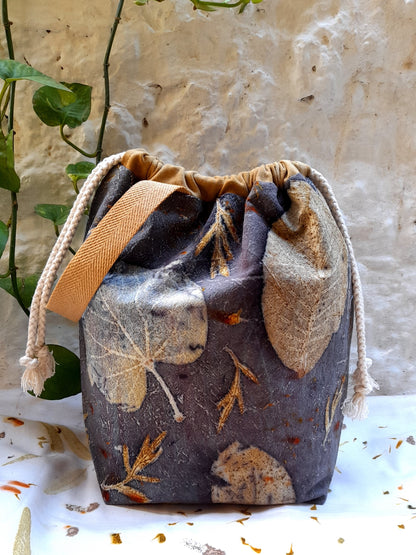 Large+  Eco Printed Project Bag!