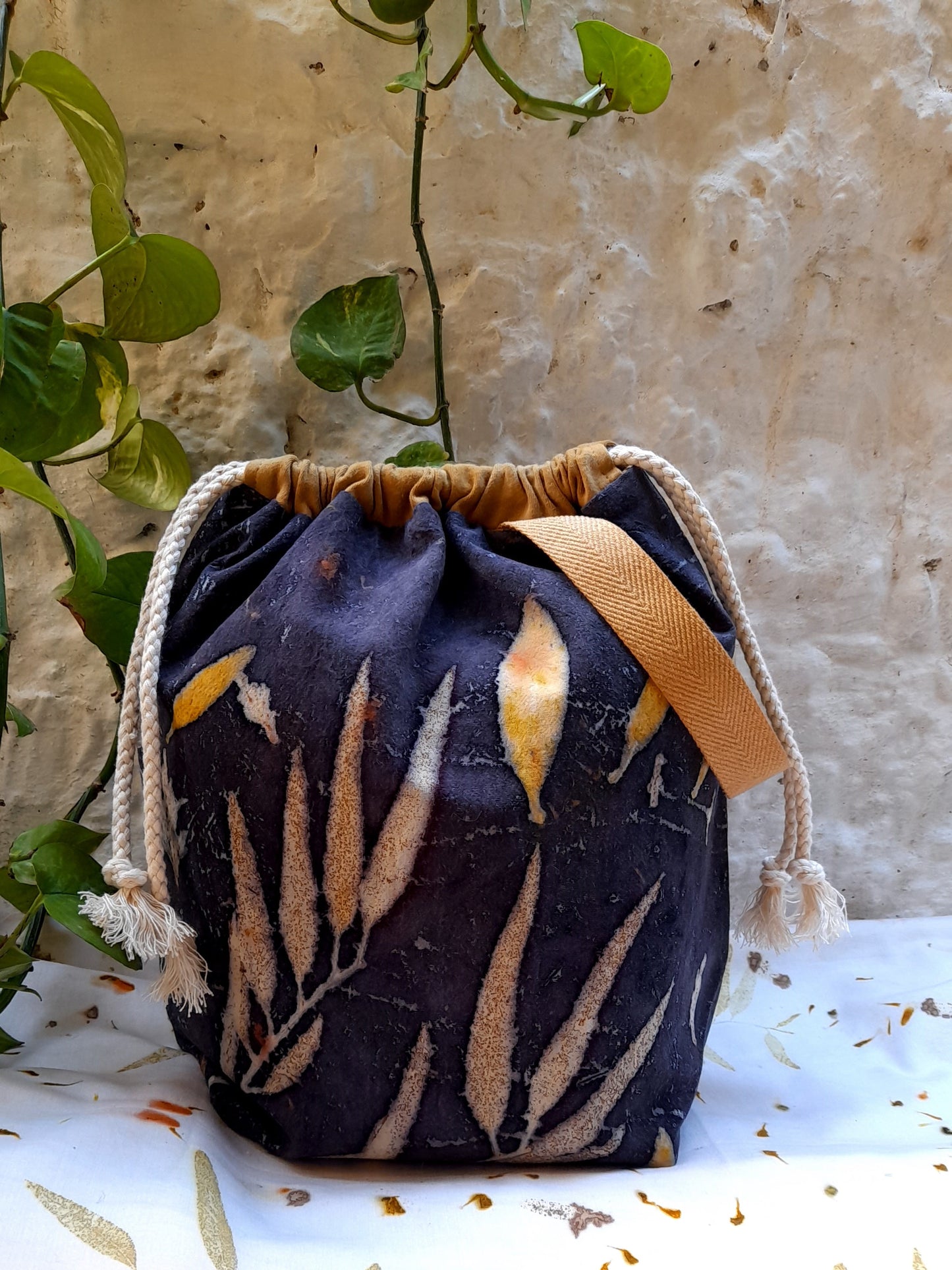 Large+  Eco Printed Project Bag!