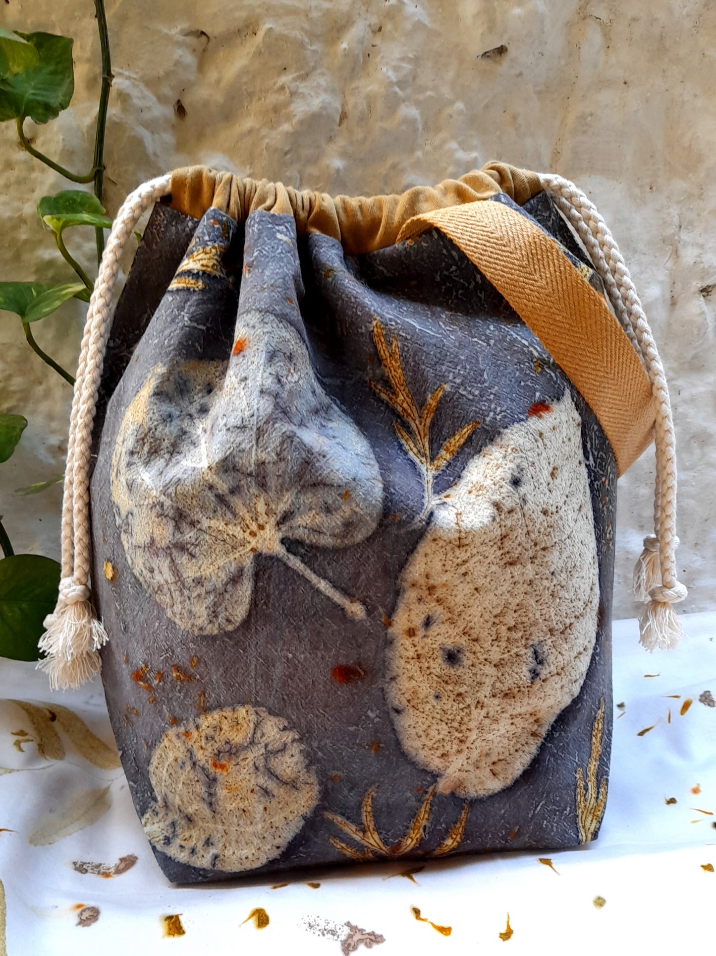 Large+  Eco Printed Project Bag!
