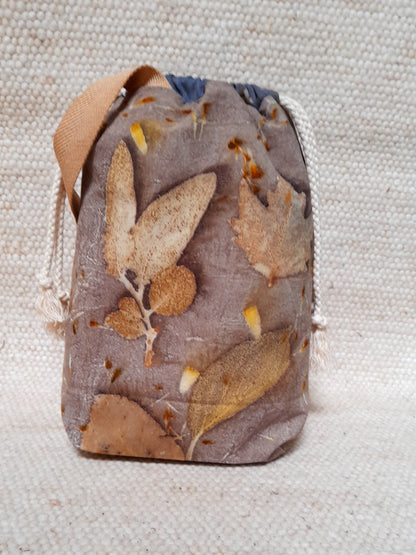 Eucalyptus in Grey - Medium Eco Printed Project Bag!
