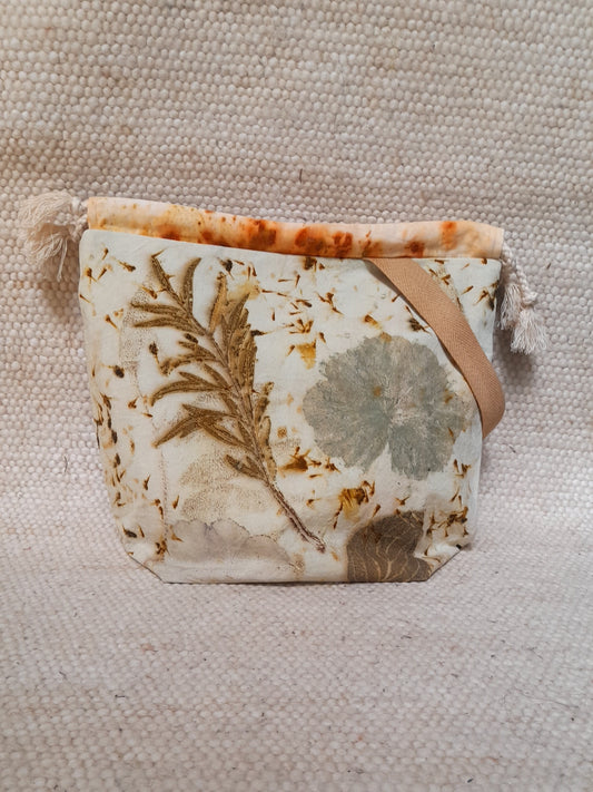 Grenvillea in White -  Large Eco Printed Project Bag!