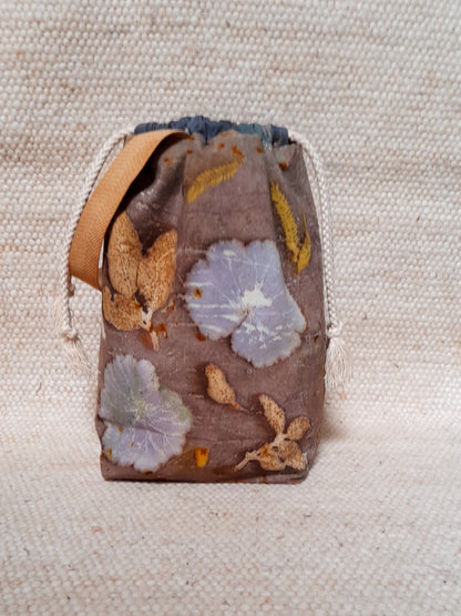 Platanus in Grey - Medium Eco Printed Project Bag!
