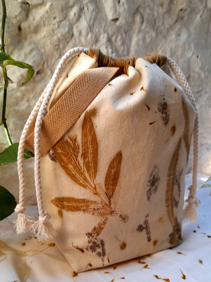 Large Eco Printed Project Bag!