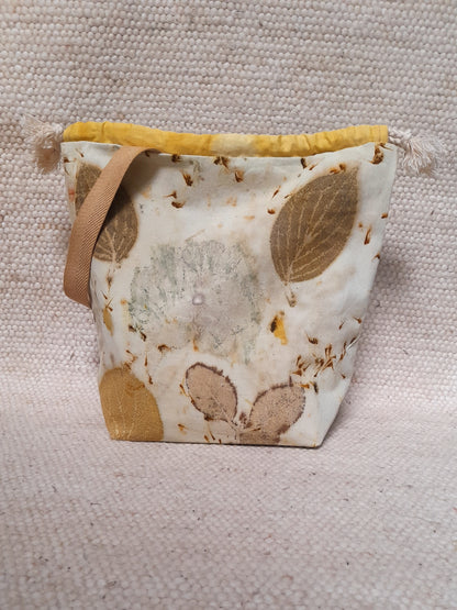Fern in White -  Large Eco Printed Project Bag!
