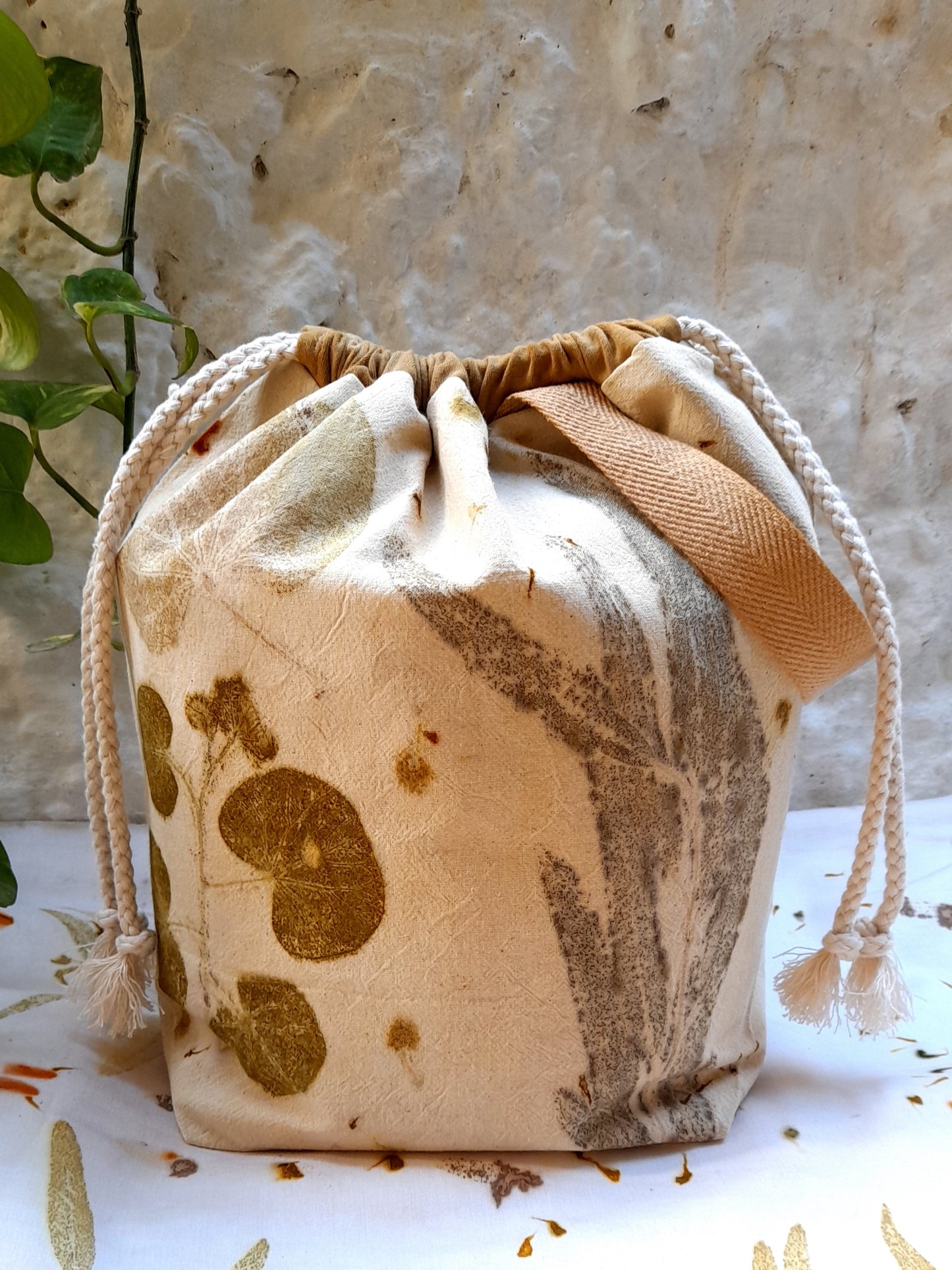 Large+  Eco Printed Project Bag!